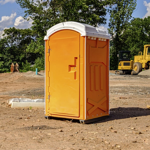 how often are the porta potties cleaned and serviced during a rental period in Swink OK